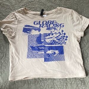 Aesthetic beige baby tee